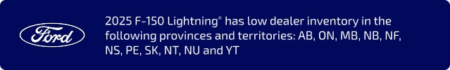 Ford CA 2025 F-150 Lightning Availability Notice 